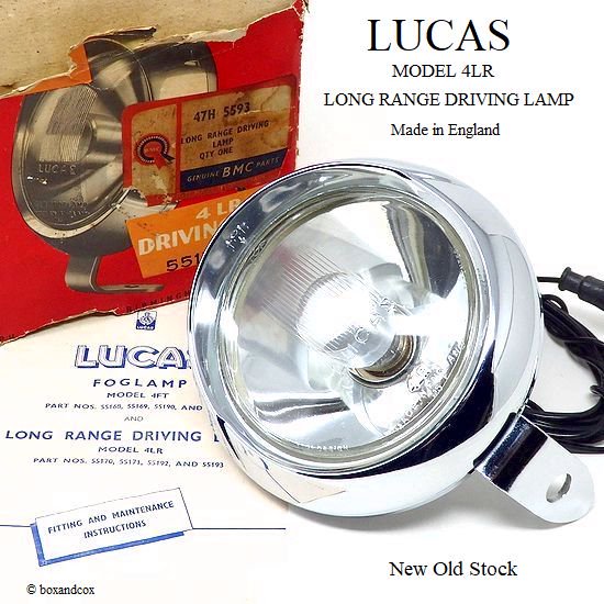 NOS BMC LUCAS 4LR LONG RANGE DRIVING LAMP/ルーカス スポットランプ デッドストック BOX  ミントコンディション – ローバーミニ ウェブマガジン《STREET MINI WEB》