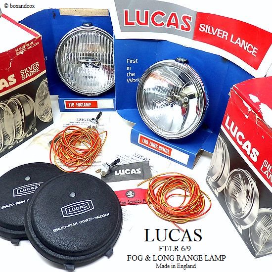 NOS LUCAS FT/LR 6/9 FOG & LONG RANGE LAMP SET/ルーカス フォグ＆スポットランプ セット デッドストック  ディスプレイBOX – ローバーミニ ウェブマガジン《STREET MINI WEB》